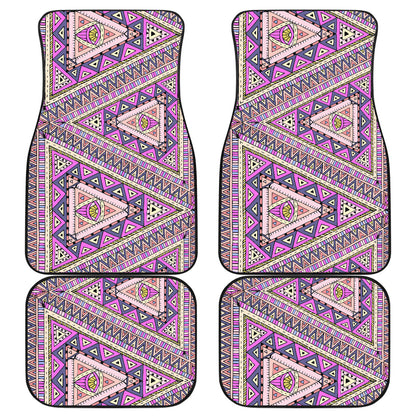 Pink Persian Triangles Pattern Car Floor Mats