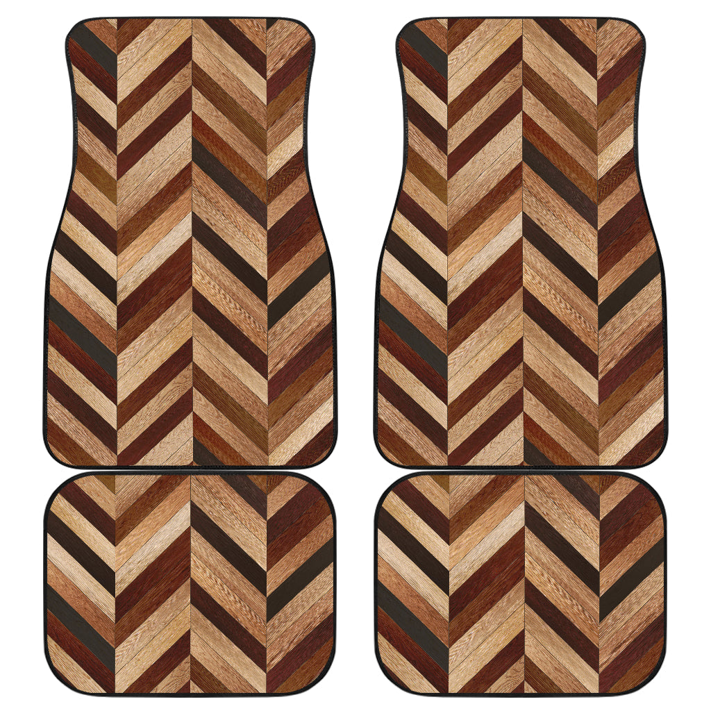 Brown Zig Zag Car Floor Mats