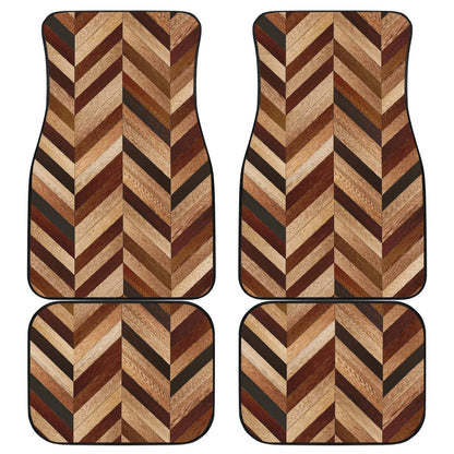 Brown Zig Zag Car Floor Mats