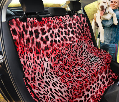 Pink Leopard Print Car Back Seat Pet Cover