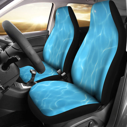 Light Blue Water Surface Printed Car Seat Covers