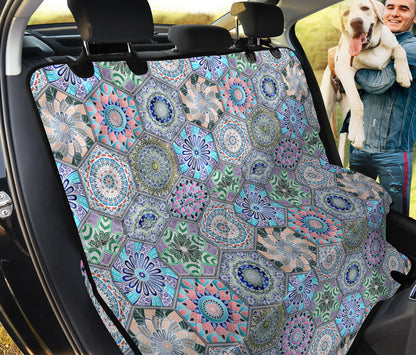 Mandalas Honeycomb Car Back Seat Pet Cover