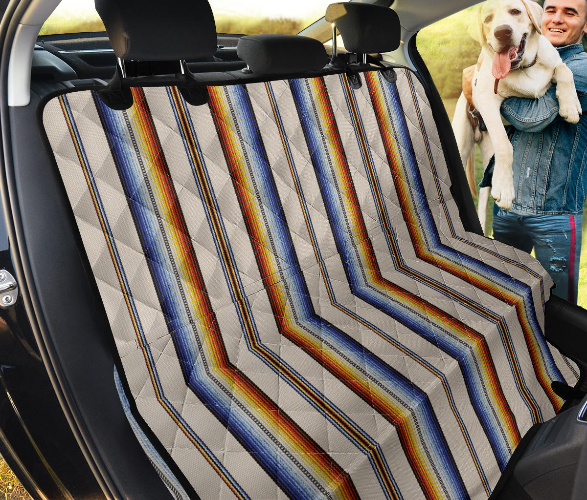 Rainbow Stripes Car Back Seat Pet Cover