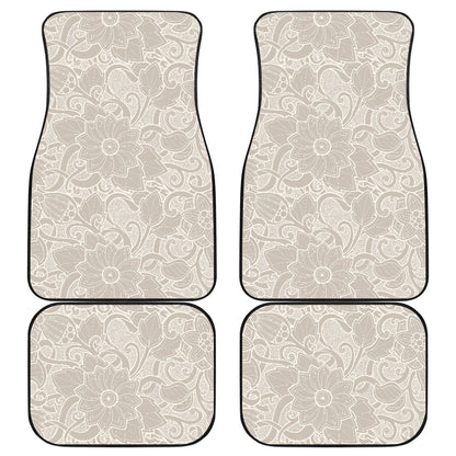 Elegant Floral Decor Car Floor Mats