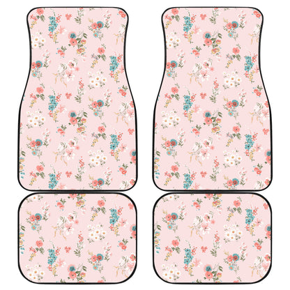 Pink Floral Car Floor Mats