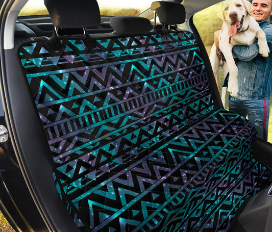 Black Tribal Car Back Seat Pet Cover