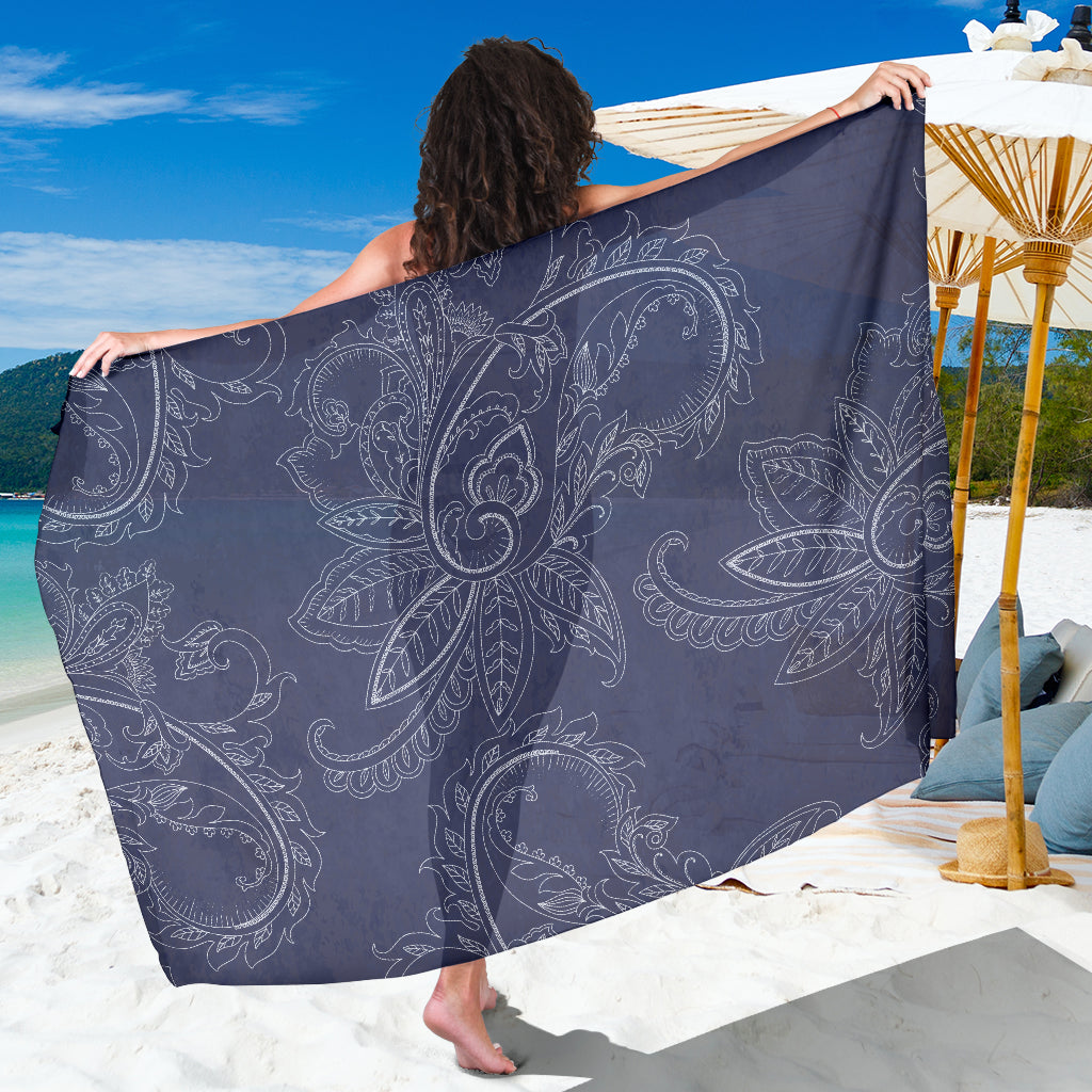 Blue Grey Decor Sarong