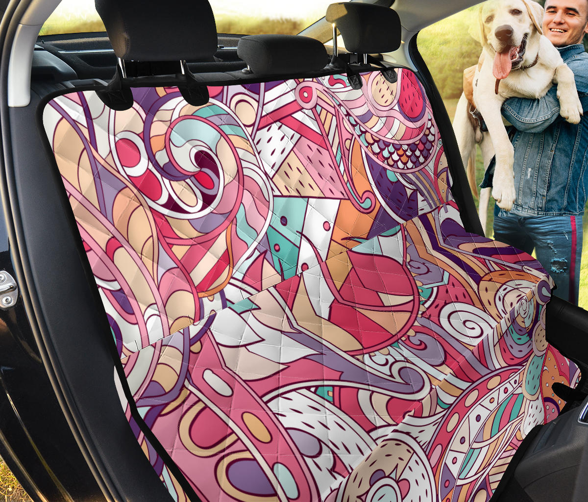 Colorful Decor Car Back Seat Pet Cover