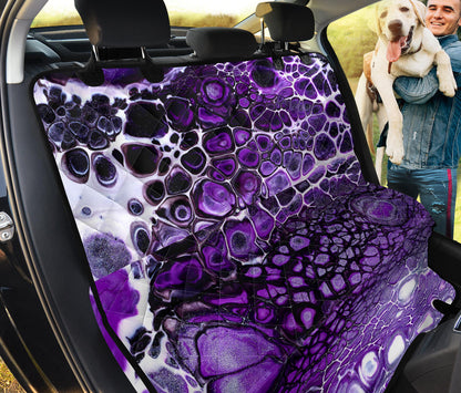Purple Abstract Car Back Seat Pet Cover