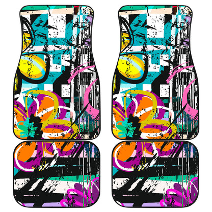 Colorful Floral Abstract Car Floor Mats