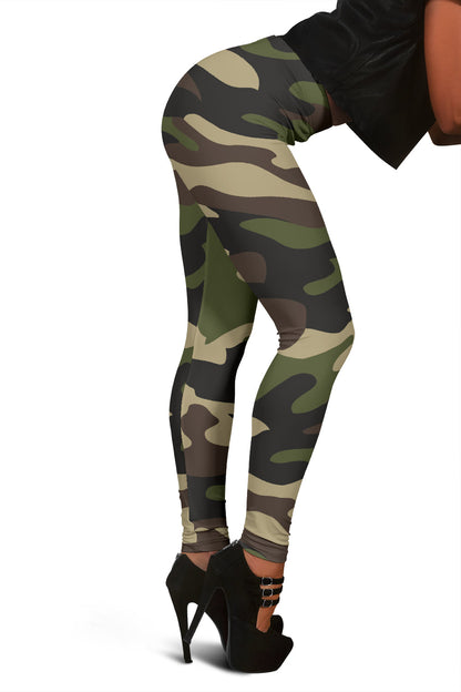 Green Camouflage Leggings