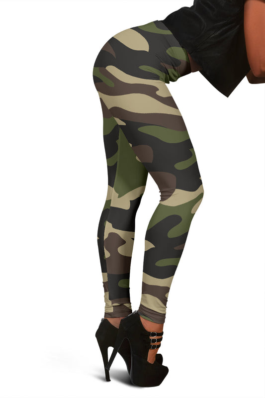 Green Camouflage Leggings