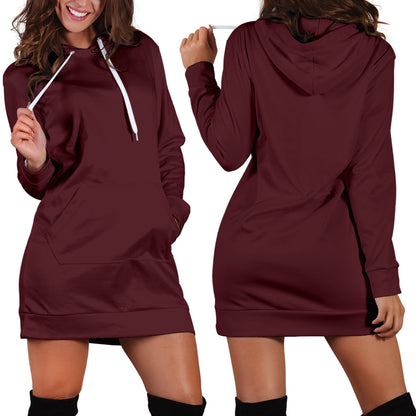 Burgundy - Hoodie Dress