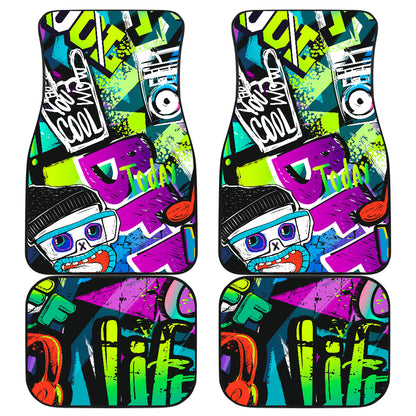 Colorful Graffiti Mural Car Floor Mats