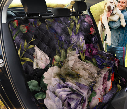 Floral Car Back Seat Pet Cover