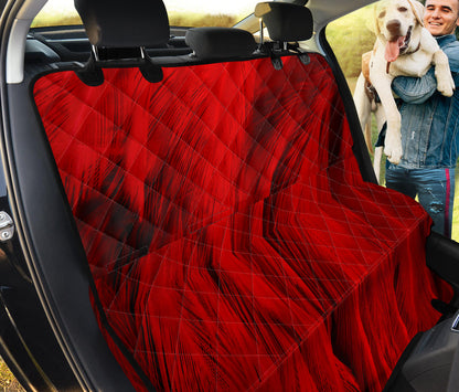 Red Feathers Car Back Seat Pet Cover