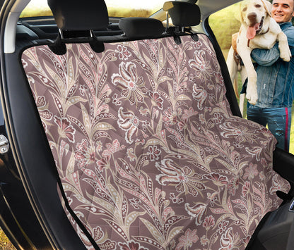 Elegant Floral Decor Car Back Seat Pet Cover