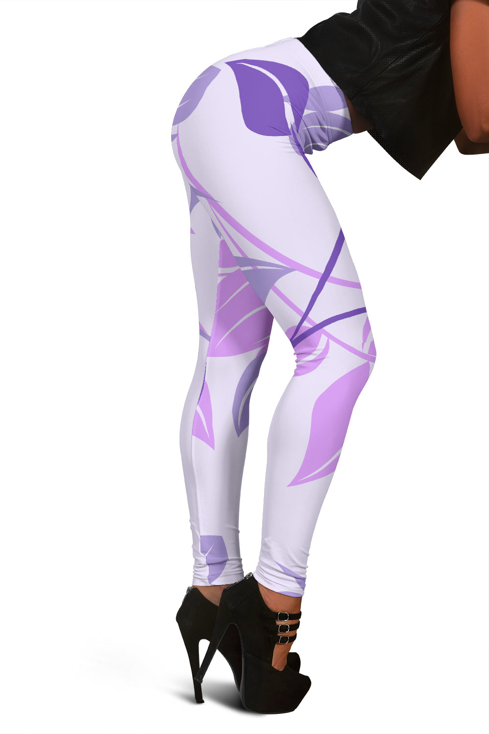 Purple Floral Leggings