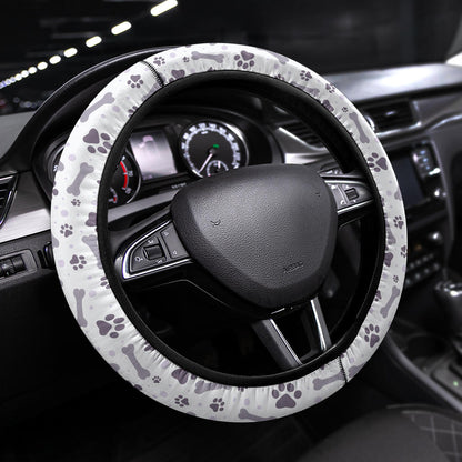 Bones And Paw Steering Wheel Cover