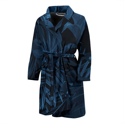 Mens Dark Leaves Bath Robe