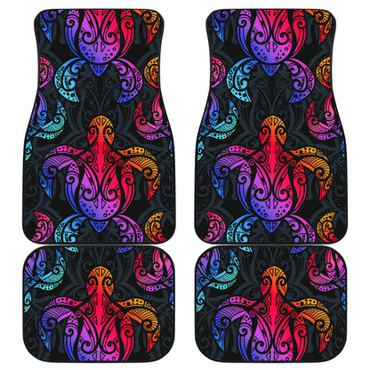 Colorful Tribal Maori Turtle Car Floor Mats