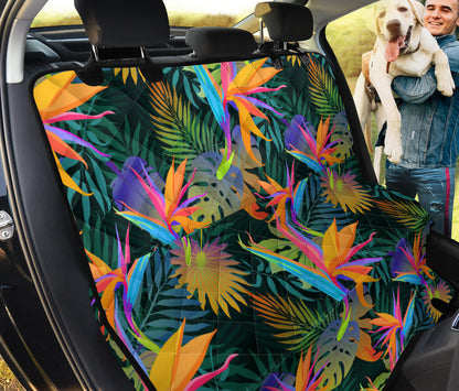 Colorful Plants Car Back Seat Pet Cover