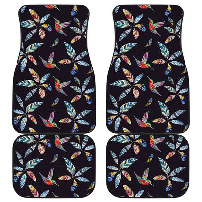 Colorful Hummingbirds & Feathers Car Floor Mats
