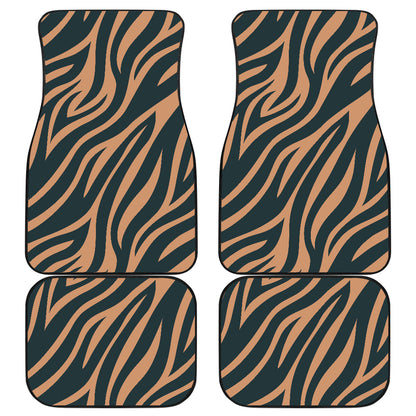 Brown Abstract Car Floor Mats