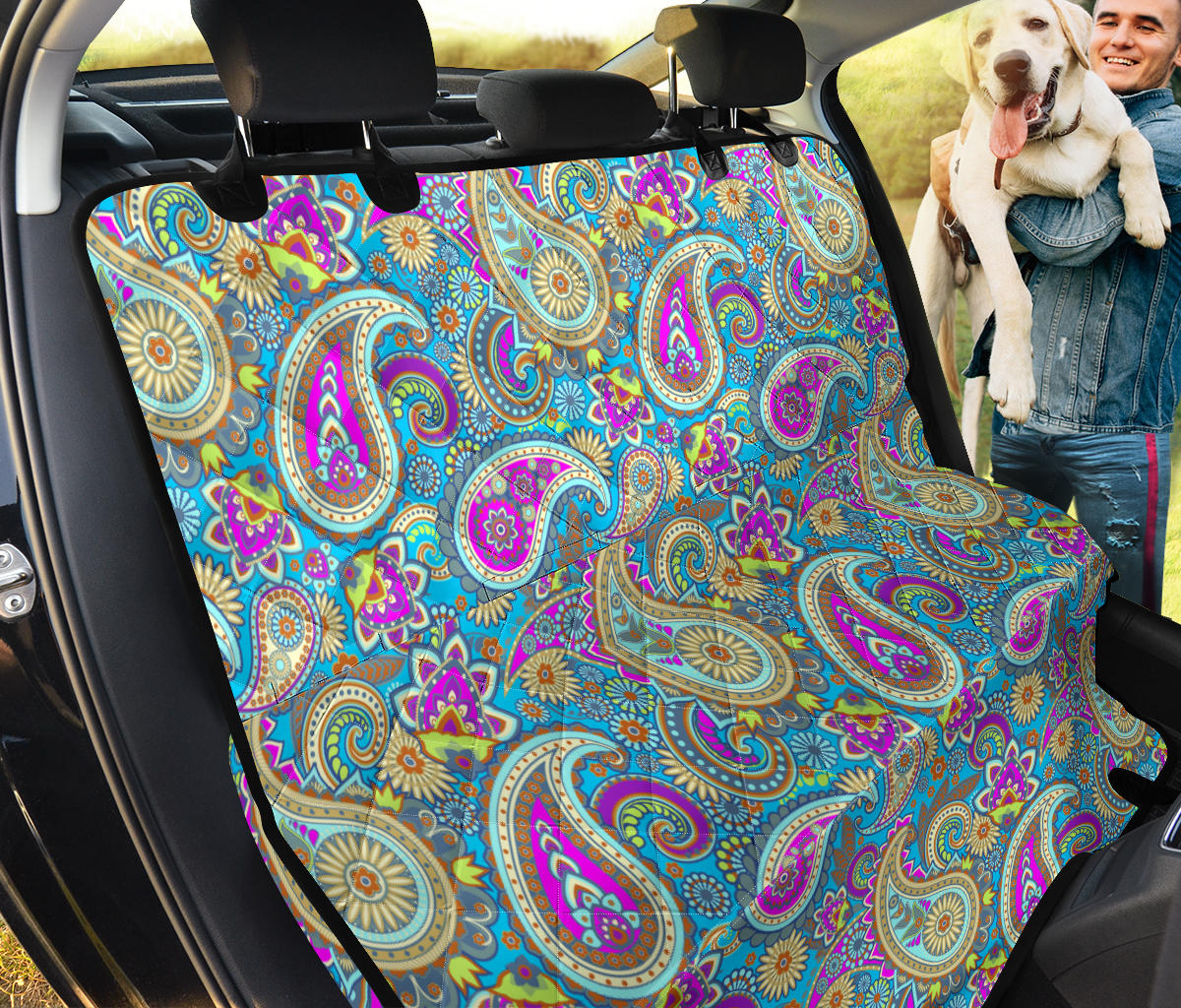 Colorful Mandalas Decor Car Back Seat Pet Cover