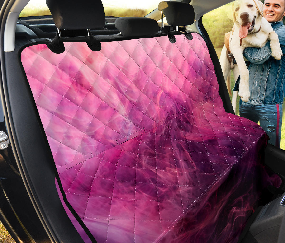 Pink Smoke Car Back Seat Pet Cover