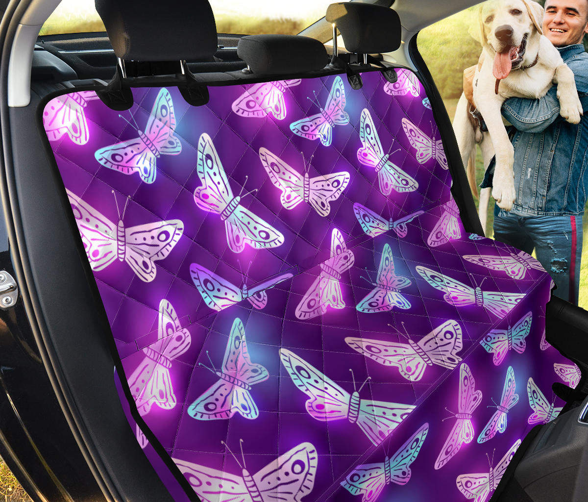 Purple Butterflies Car Back Seat Pet Cover