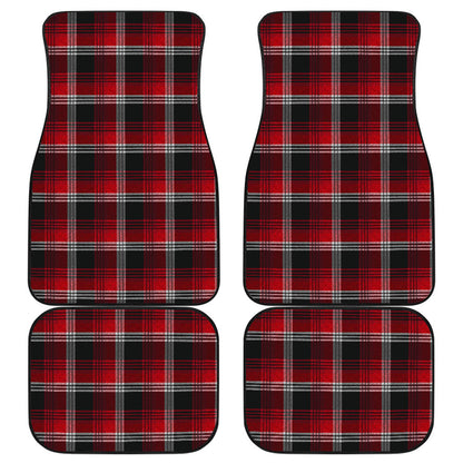 Red Plaid Car Floor Mats