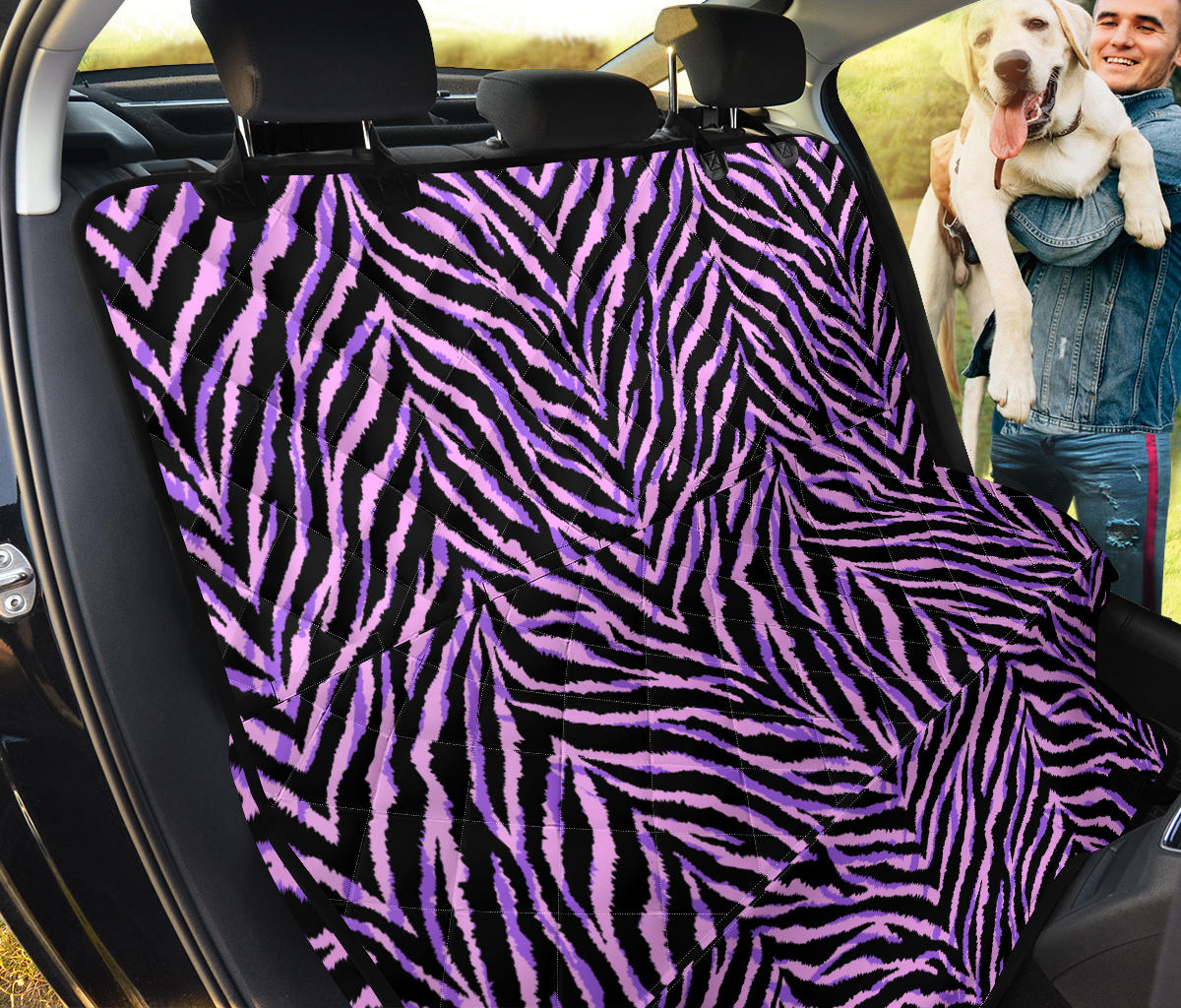 Pink Animal Print Car Back Seat Pet Cover