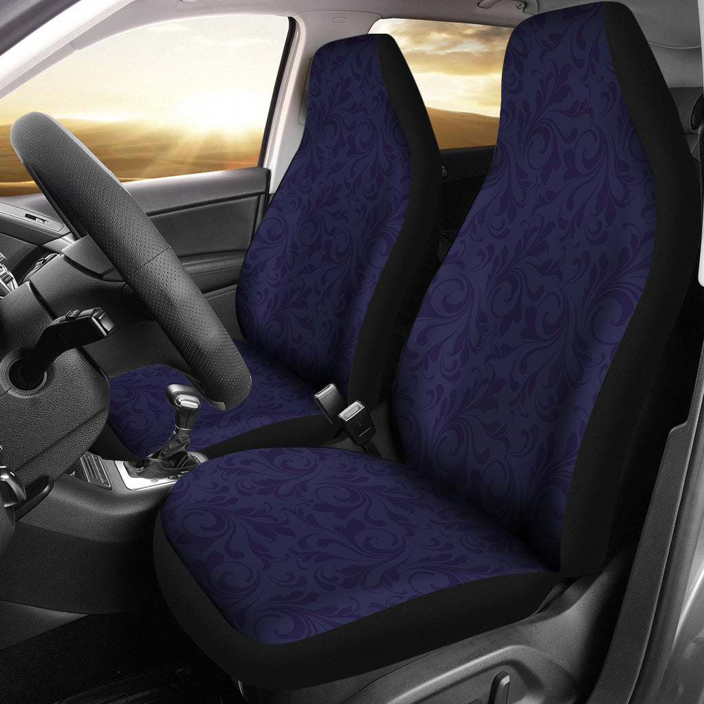Navy Elegant Decor Printed Car Seat Covers