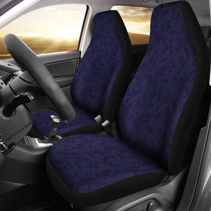 Navy Elegant Decor Printed Car Seat Covers