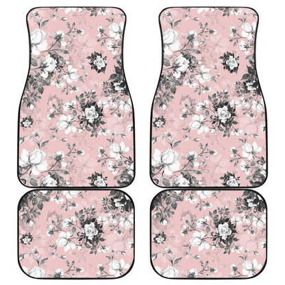 Pink Floral Car Floor Mats