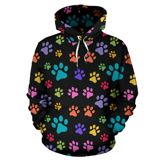 Colorful Dog Paws Hoodie