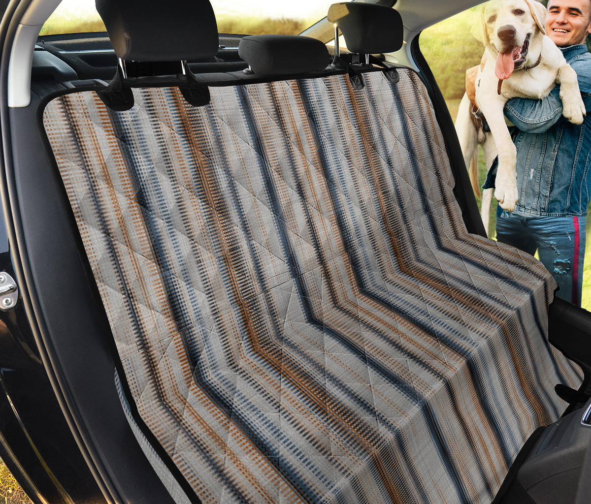 Vintage Stripes Car Back Seat Pet Cover