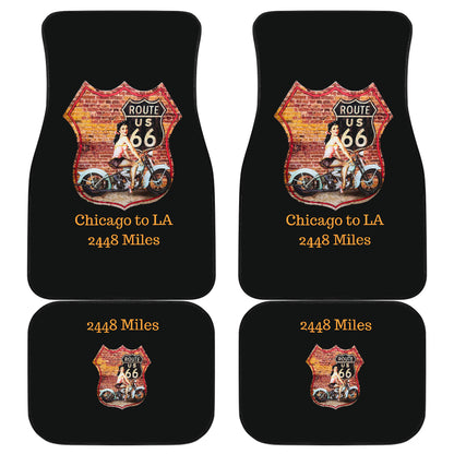 Front And Back Car Mats (Set Of 4) - Route 66