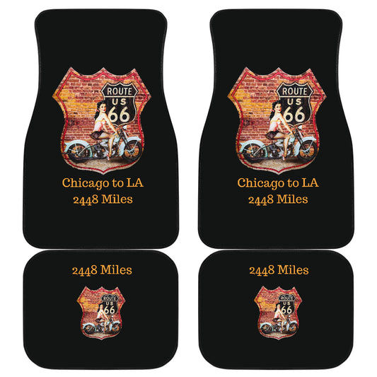 Front And Back Car Mats (Set Of 4) - Route 66