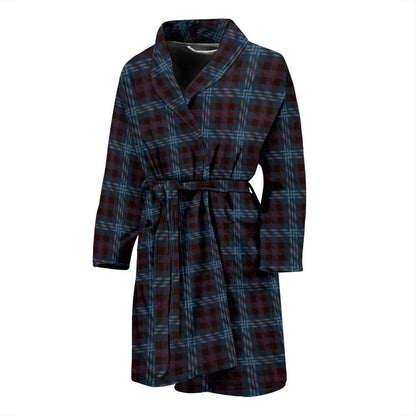 Mens Blue Plaid Bath Robe