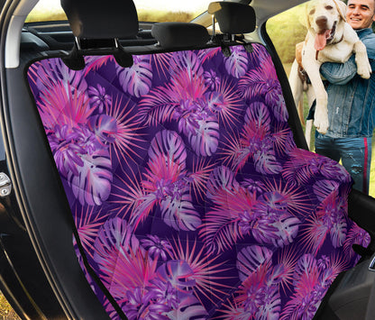 Purple Plants Car Back Seat Pet Cover