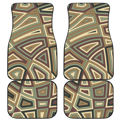 Beige Abstract Car Floor Mats