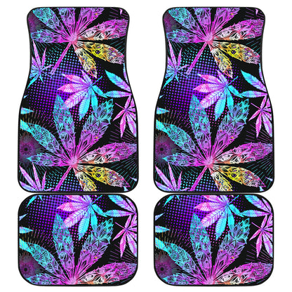 Colorful Weed Plant Car Floor Mats