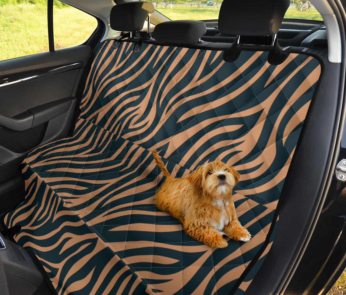 Brown Abstract Car Back Seat Pet Cover