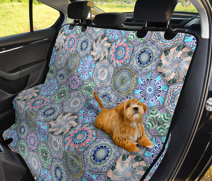 Mandalas Honeycomb Car Back Seat Pet Cover