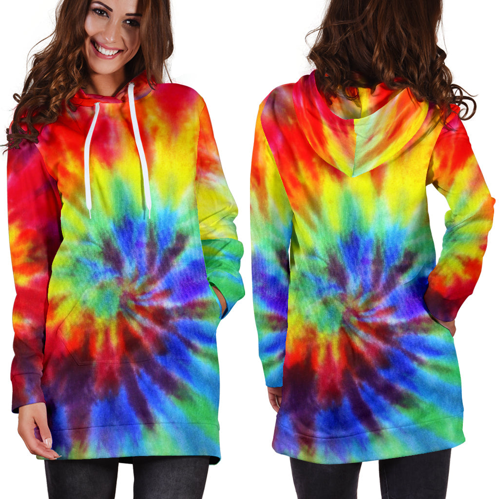 Tie Dye - Women's Hoodie Dress