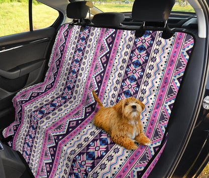 Pink Ethnic Car Back Seat Pet Cover