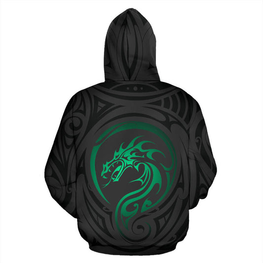Green Maori Dragon Hoodie