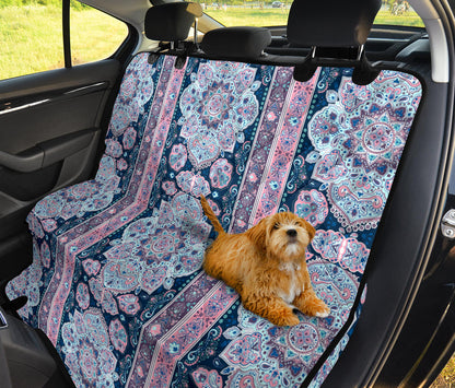 Pink Persian Print Car Back Seat Pet Cover